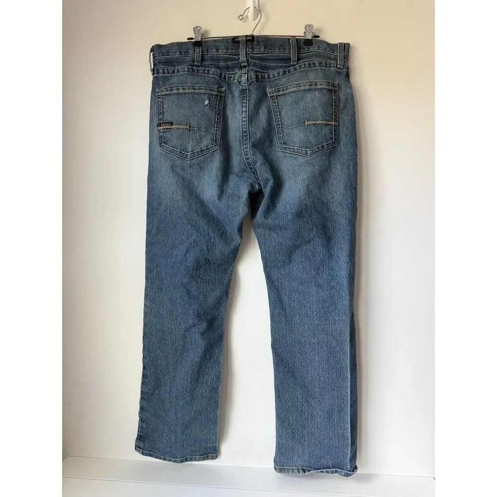 Ariat Rebar M4 Relaxed Boot Jeans Mens 40x32 Dark Wash Work Western Actual 39x31